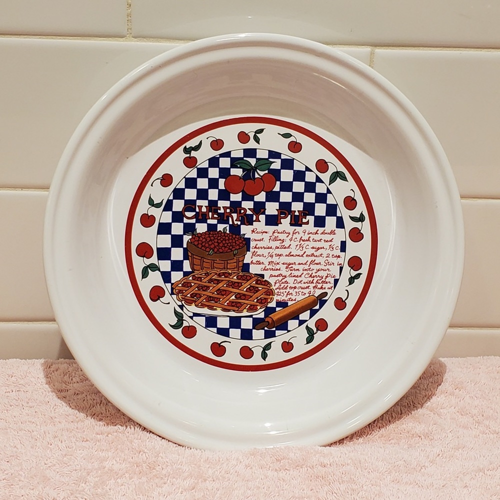OVER AND BACK, INC. Decorative CHERRY PIE PLATE